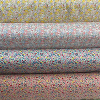 HKM-327315 Eco-Friendly Twill Cotton Fabric with Botanical Print for Children's Apparel and Home Décor