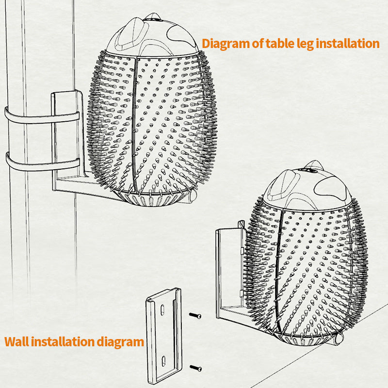 HKM-3273533 Automatic Pet Hair Brush and Massager for Cats - Intelligent Sensor Scratcher Toy