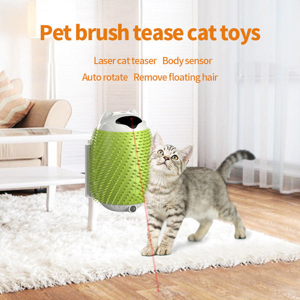 HKM-3273533 Automatic Pet Hair Brush and Massager for Cats - Intelligent Sensor Scratcher Toy