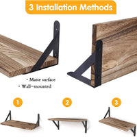 HKM-3273661 Solid Wood Multi-Purpose 4-Layer Wall Shelf in Various Paulownia Finishes