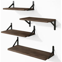 HKM-3273661 Solid Wood Multi-Purpose 4-Layer Wall Shelf in Various Paulownia Finishes