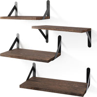 HKM-3273661 Solid Wood Multi-Purpose 4-Layer Wall Shelf in Various Paulownia Finishes