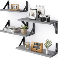 HKM-3273661 Solid Wood Multi-Purpose 4-Layer Wall Shelf in Various Paulownia Finishes