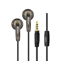 HKM-327507 Flat Head Wired Earphones with 3.5mm Plug - HiFi Sound, 1.2m Cable, Compatible with Android, iOS, and Windows Devices