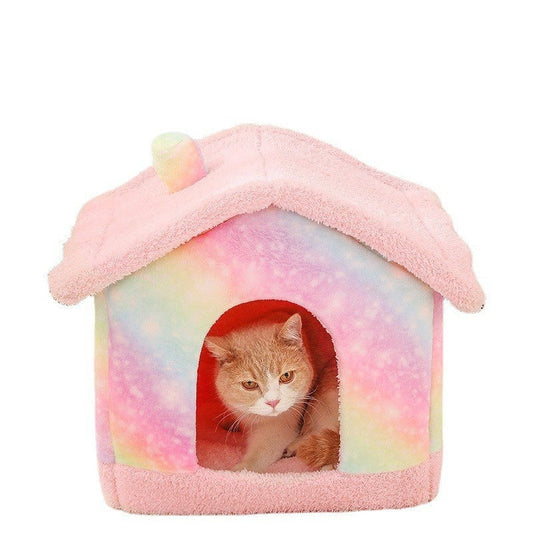 HKM-3276093 Cozy Removable Soft Dog Kennel - Easy Assembly with Washable Cover in Various Colors