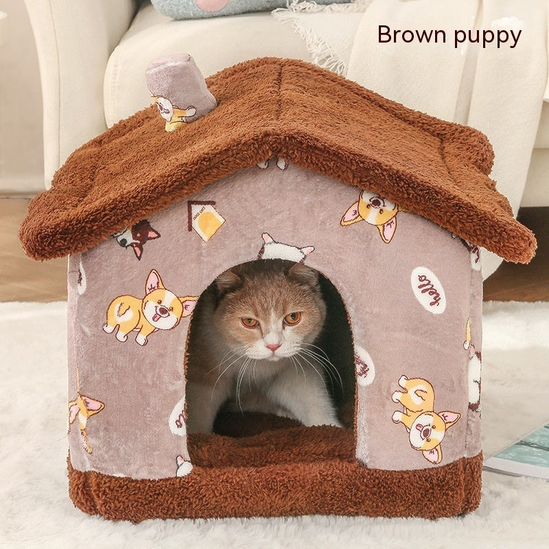 HKM-3276093 Cozy Removable Soft Dog Kennel - Easy Assembly with Washable Cover in Various Colors