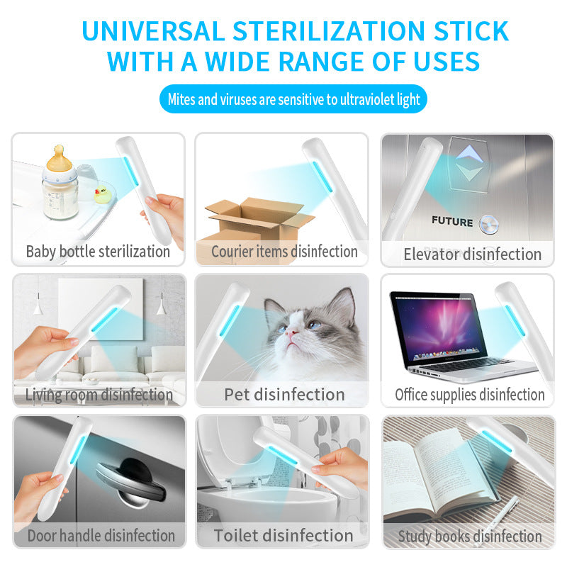 HKM-3277501 UV Hand Disinfection Stick - Portable UV Sterilizer with 3W Power and ABS Material