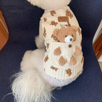 HKM-3277629 Cotton Vest for Dogs with Traction Ring - Minimalist Floral Design in White