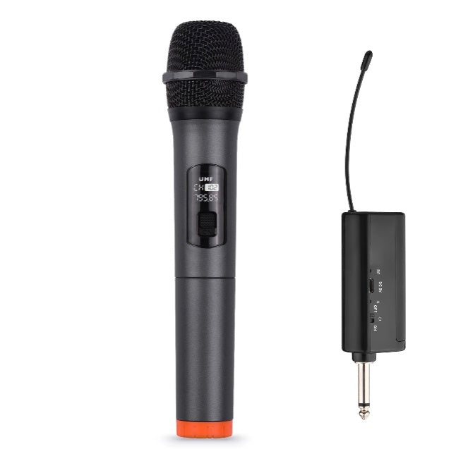 HKM-327827 Dual-Use Rechargeable Vocal Microphone with Wired and Wireless Options