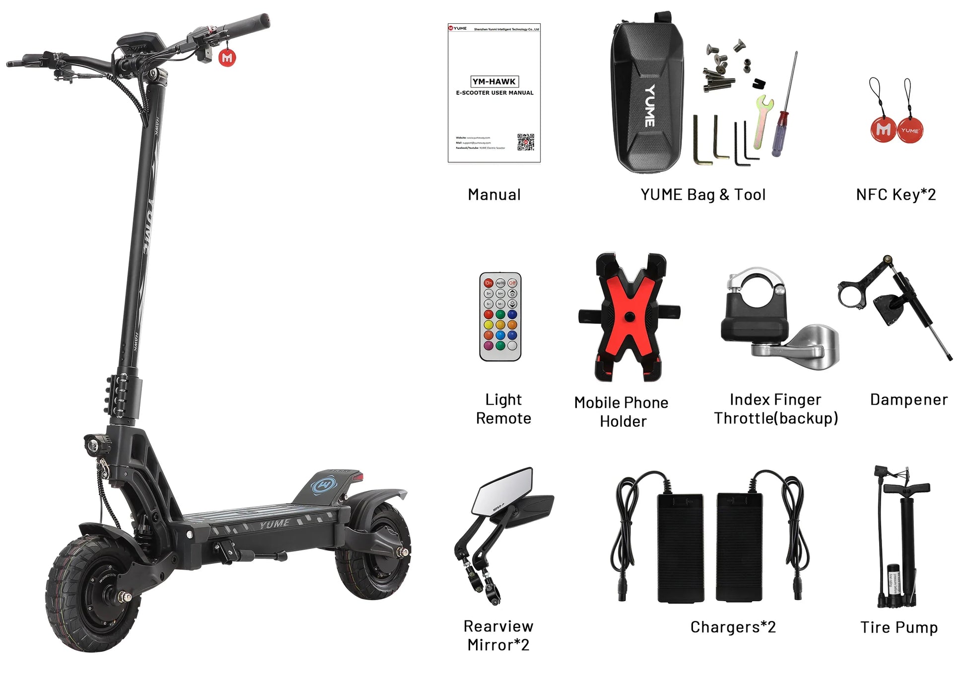 HKM-327827 Lightweight 250W Electric Scooter with 60V Battery, 10-Inch Off-Road Tires, Foldable Design, Max Speed 15MPH, 70 km Range, Full Suspension