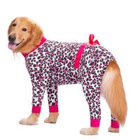 HKM-3278653 Navy Blue & Orange Bow Anti-Fur Cotton Pajamas for Big Dogs - Casual Four-Legged Pet Clothing