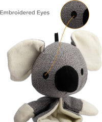 HKM-3279293 Squeaky Plush Koala Toy with Crinkle Paper for Dogs - Durable, Chew-Resistant, Ideal for Small to Large Breeds