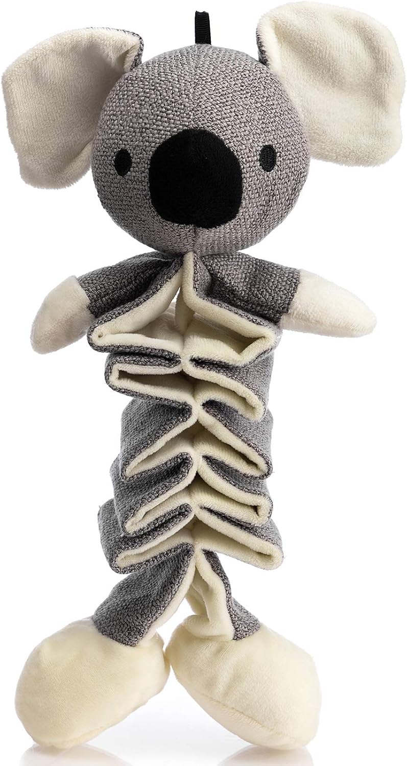 HKM-3279293 Squeaky Plush Koala Toy with Crinkle Paper for Dogs - Durable, Chew-Resistant, Ideal for Small to Large Breeds