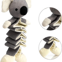 HKM-3279293 Squeaky Plush Koala Toy with Crinkle Paper for Dogs - Durable, Chew-Resistant, Ideal for Small to Large Breeds