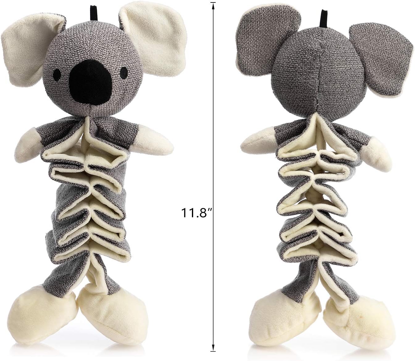 HKM-3279293 Squeaky Plush Koala Toy with Crinkle Paper for Dogs - Durable, Chew-Resistant, Ideal for Small to Large Breeds
