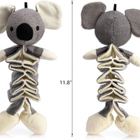 HKM-3279293 Squeaky Plush Koala Toy with Crinkle Paper for Dogs - Durable, Chew-Resistant, Ideal for Small to Large Breeds