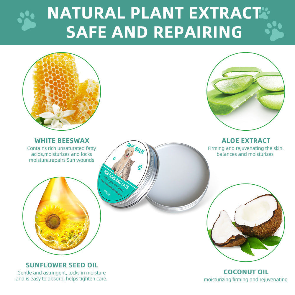HKM-3279677 Nourishing Pet Claw Care Cream for Dogs and Cats - 60g Balm for Healthy Paws
