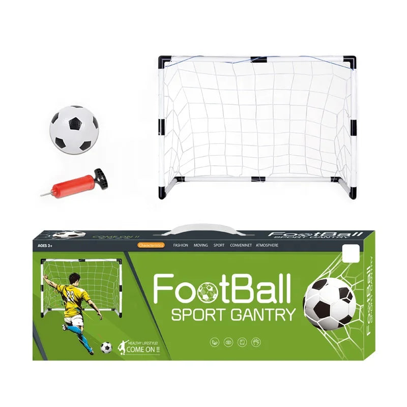 HKM-328275 Child-Friendly Soccer Goal Set with Ball for Outdoor Play Ages 2-7