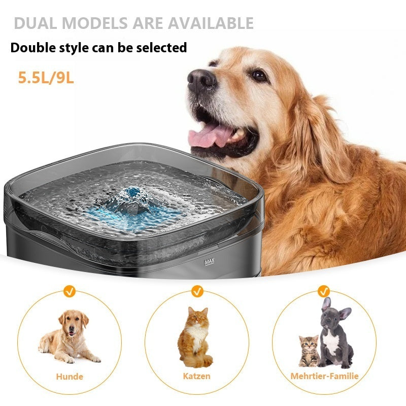 HKM-3283645 Large Capacity Smart Water Dispenser for Dogs and Cats - 5.5L & 9L Options Available