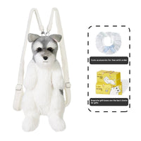 HKM-3284029 Schnauzer Cartoon Dog Backpack with Multi-Scarf Options for Youth