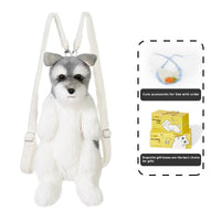 HKM-3284029 Schnauzer Cartoon Dog Backpack with Multi-Scarf Options for Youth