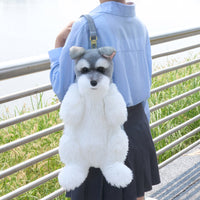 HKM-3284029 Schnauzer Cartoon Dog Backpack with Multi-Scarf Options for Youth