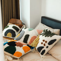 HKM-328403 Tufted Cotton Decorative Pillowcase for Modern Home Decor - Various Floral Designs