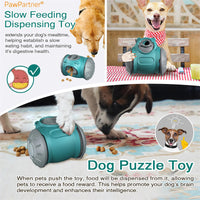 HKM-3286205 Interactive IQ Tumbler Toy for Small to Medium Dogs and Cats - Slow Feeder Pet Training Puzzle Toy