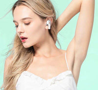 HKM-328659 True Wireless Sports Bluetooth Headset with Battery Display and Voice Control, Mono Channel, Multi-Point Connection - Available in Black and Pink White