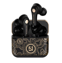 HKM-328659 True Wireless Sports Bluetooth Headset with Battery Display and Voice Control, Mono Channel, Multi-Point Connection - Available in Black and Pink White