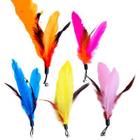 HKM-3288381 Telescopic Three-Section Cat Toy Pole with Plush Caterpillar and Feather Replacement Heads