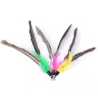 HKM-3288381 Telescopic Three-Section Cat Toy Pole with Plush Caterpillar and Feather Replacement Heads