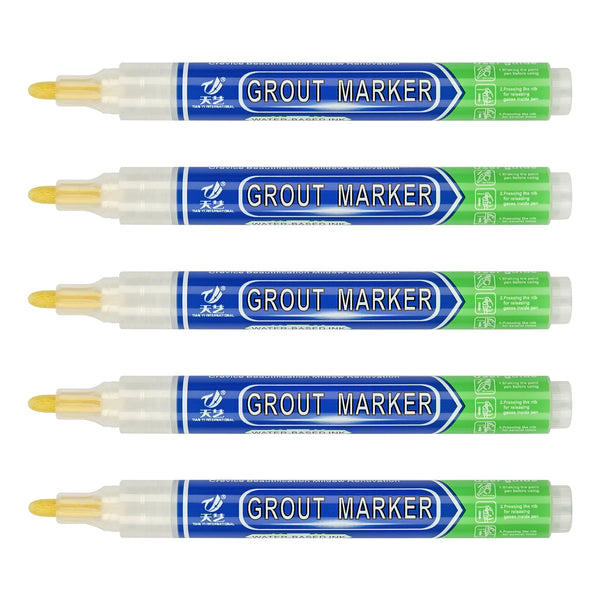 HKM-328915 Non-Toxic Water-Based Grout Marker Pen for Tile Repair in 12 Colours