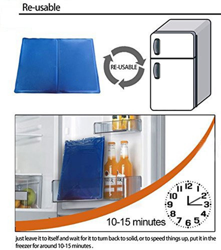 HKM-3289405 Cooling Pet Mat for Dogs and Cats - Pressure-Activated Ice Pad for Joint Comfort and Summer Relief