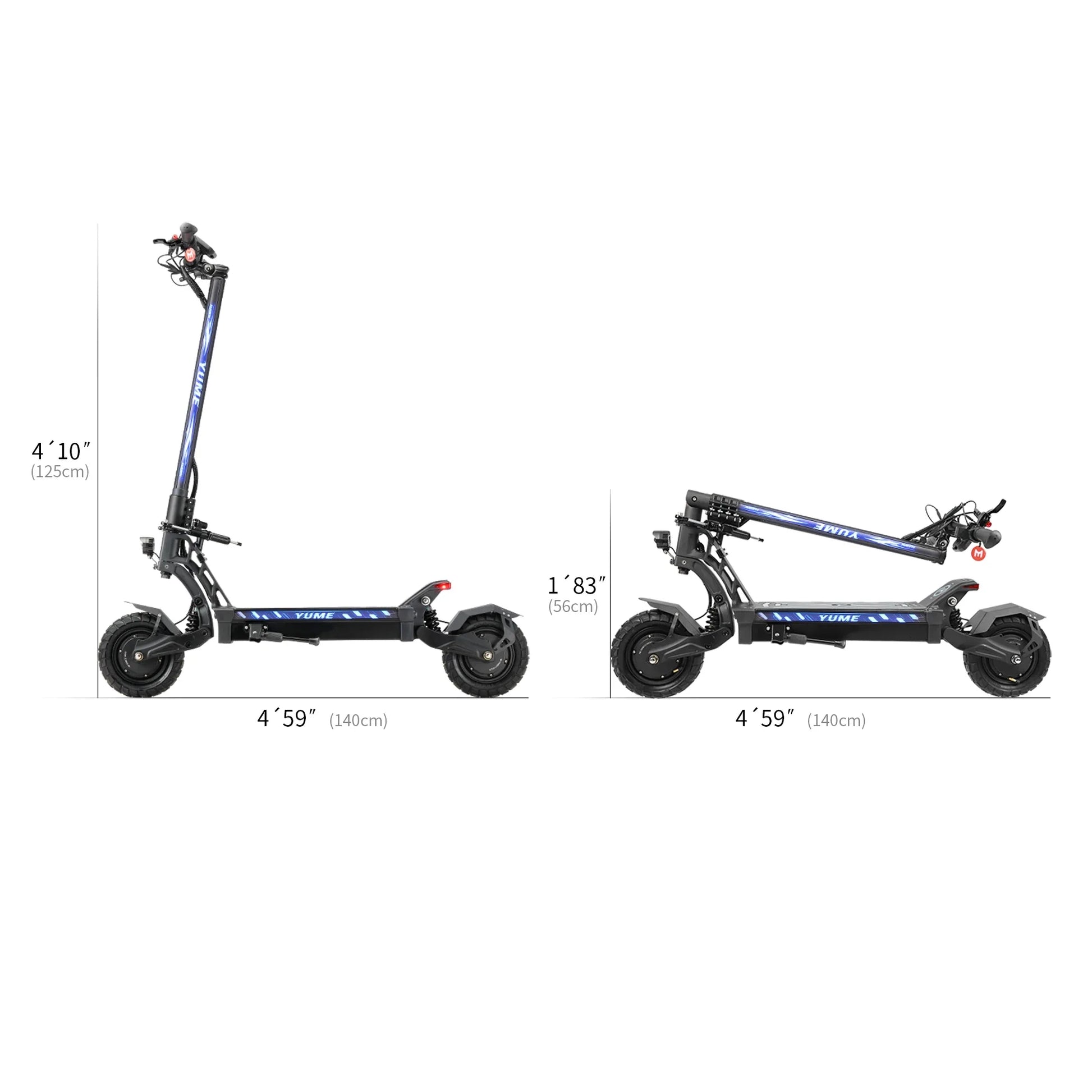 HKM-328979 Foldable 250W Dual Motor Electric Scooter with 10-Inch Wheels, 60V Lithium Battery, 70KM Range