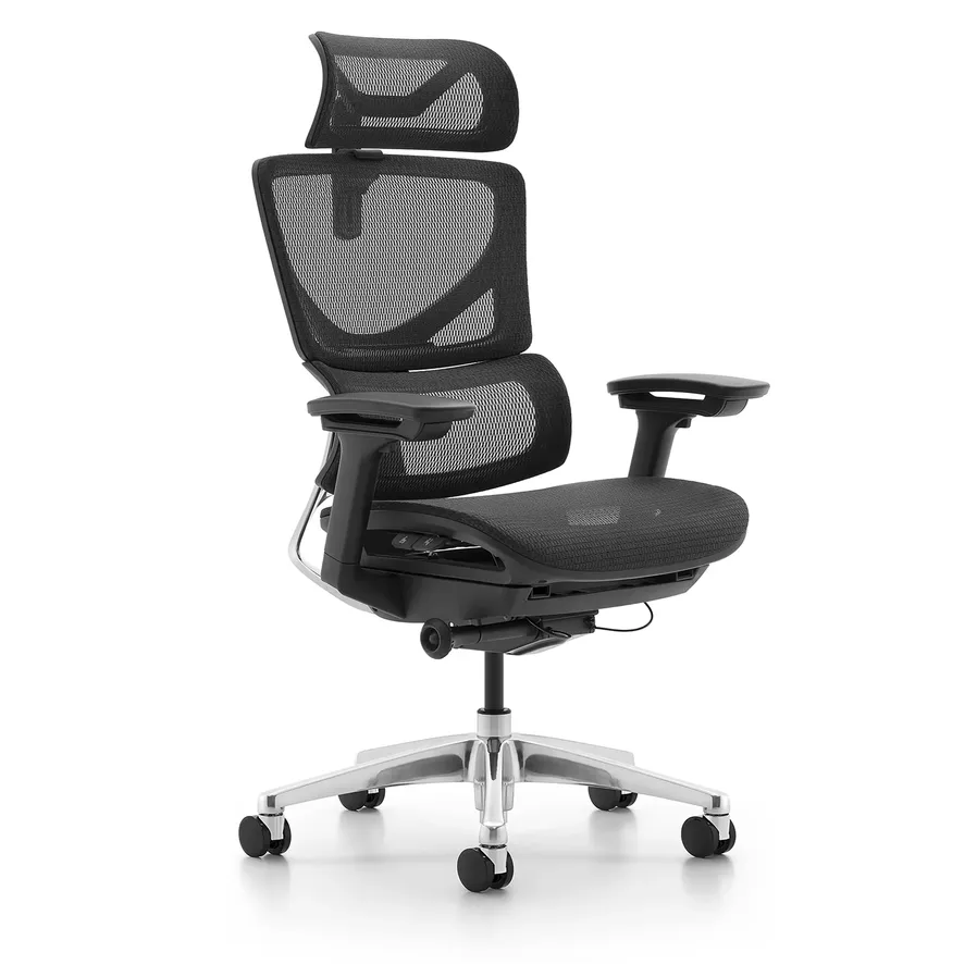 HKM-329235 Ergonomic Black Mesh Office Chair with Swivel Lift and Massage Feature for Comfort During Computer Use