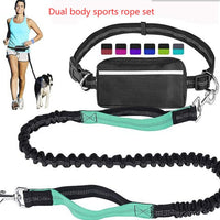 HKM-3293117 Nylon Traction Sports Rope Set for Pets ¨C Scalable Dual Body Leash in Various Colors