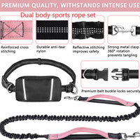 HKM-3293117 Nylon Traction Sports Rope Set for Pets ¨C Scalable Dual Body Leash in Various Colors
