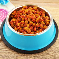 HKM-3293501 Dual-Function Pet Bowl with Stainless Steel and Melamine - Non-Slip, Heat-Resistant Design