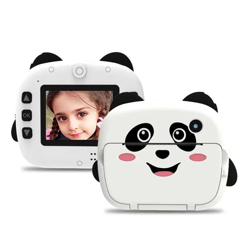 HKM-329363 Panda Instant Thermal Photo Camera with 180° Wide Angle and Recording Function