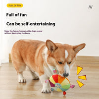 HKM-3294141 Durable Plush Dog Toy in Fun Frisbee Shapes with Squeaker, 15CM Diameter