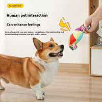 HKM-3294141 Durable Plush Dog Toy in Fun Frisbee Shapes with Squeaker, 15CM Diameter