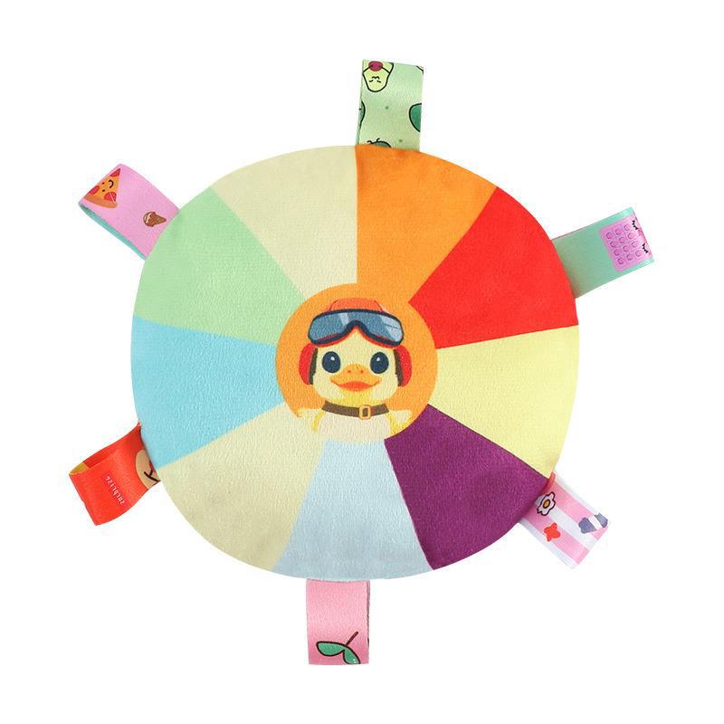 HKM-3294141 Durable Plush Dog Toy in Fun Frisbee Shapes with Squeaker, 15CM Diameter