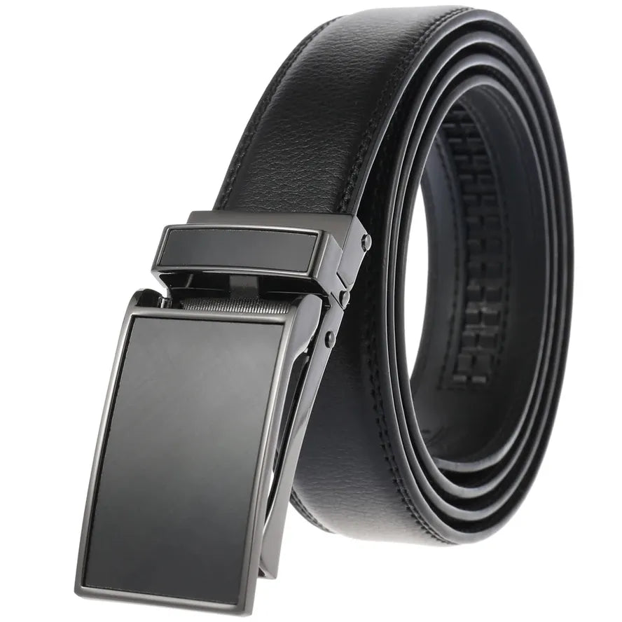 HKM-329491 30mm Men's Automatic Leather Belt with Alloy Buckle