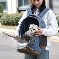 HKM-3295549 Transparent Large Capacity Portable Pet Backpack for Cats and Small Pets