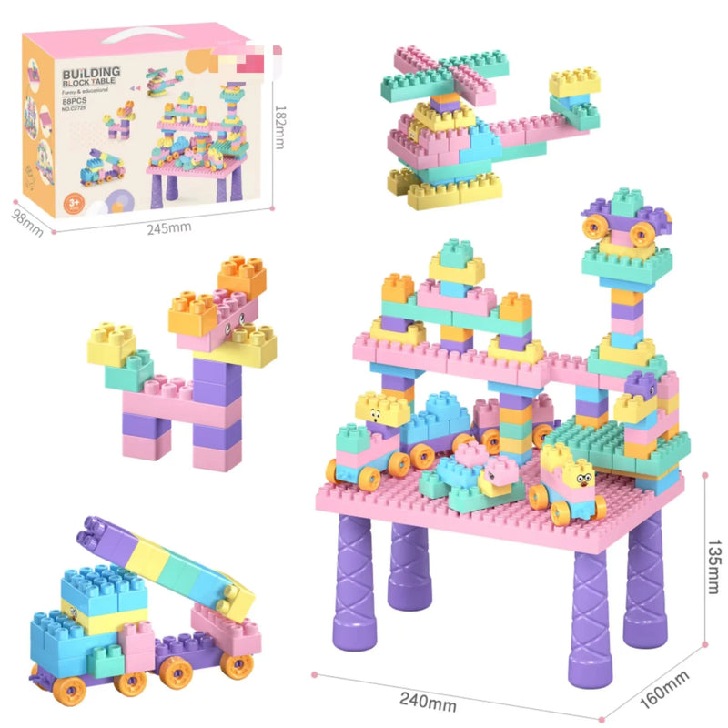 HKM-329619 Colorful Building Block Set for Creative Assembly and Educational Play - Various Modeling Options for Kids