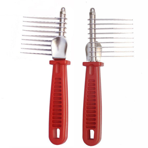 HKM-329683 Pet Knot Comb - Metal Dog Grooming Tool for Removing Tangles and Mats