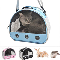 HKM-3296957 Pet Messenger Bag for Hamsters - Portable Shoulder Bag in Black, Light Blue, and Pink, Made of Oxford Cloth and PVC/Nylon