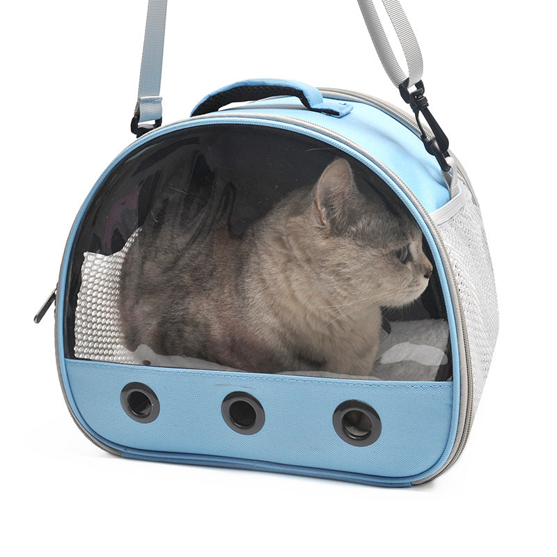 HKM-3296957 Pet Messenger Bag for Hamsters - Portable Shoulder Bag in Black, Light Blue, and Pink, Made of Oxford Cloth and PVC/Nylon
