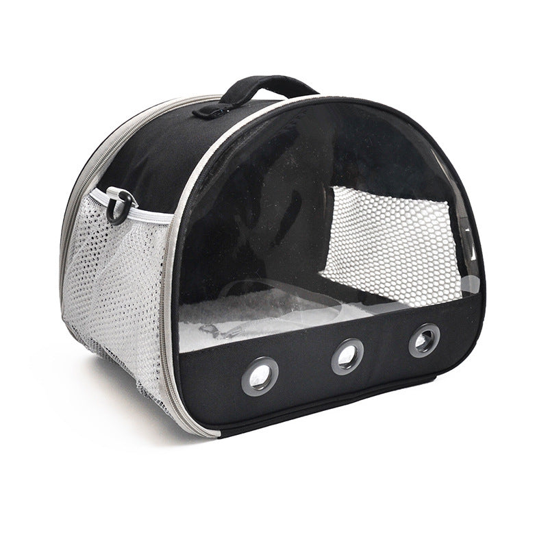 HKM-3296957 Pet Messenger Bag for Hamsters - Portable Shoulder Bag in Black, Light Blue, and Pink, Made of Oxford Cloth and PVC/Nylon